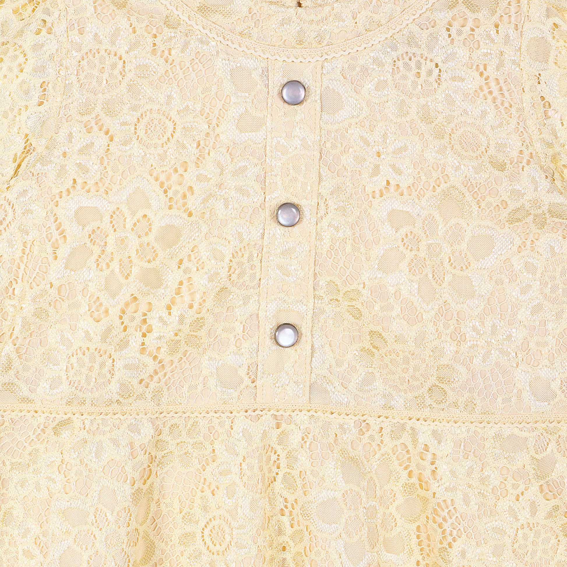 Girls Golden Lace Dress