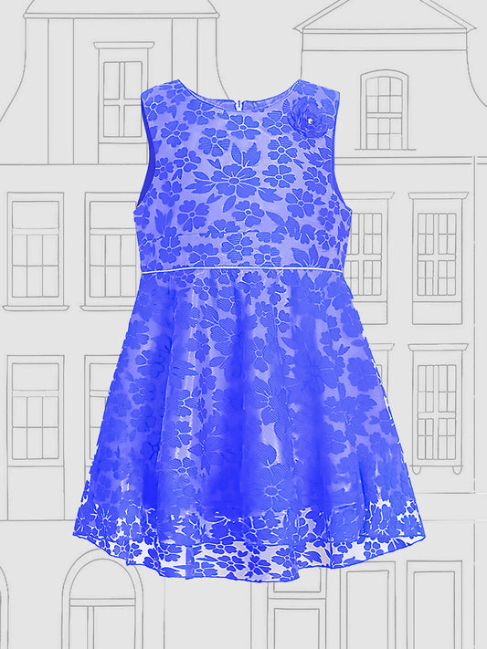 Girls Blue Party Dress