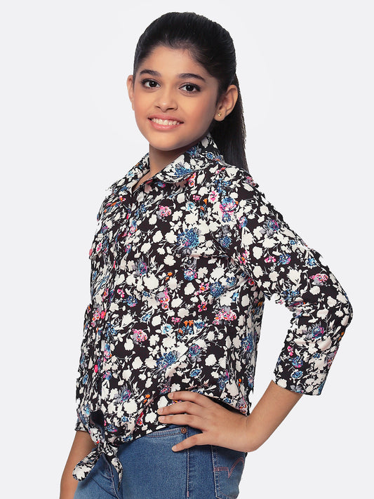 Girls Shirt Style Cotton Top