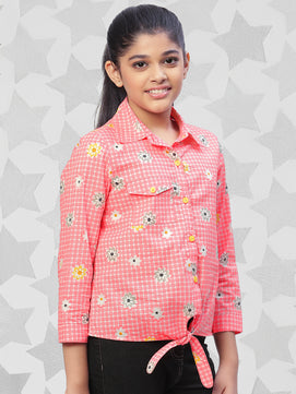 Girls Shirt Style Cotton Top