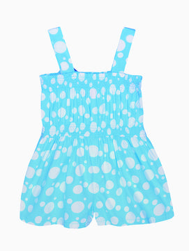 Toddler Girls Polka Dots Cotton Romper