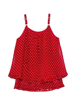 Girls Red Polka Dot Top