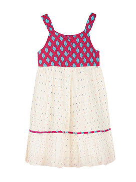 Girls Ethnic Colors Cotton Dress