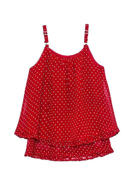 Girls Red Polka Dot Top