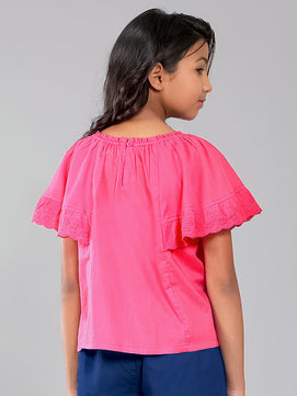 Girls Pink Cotton Top