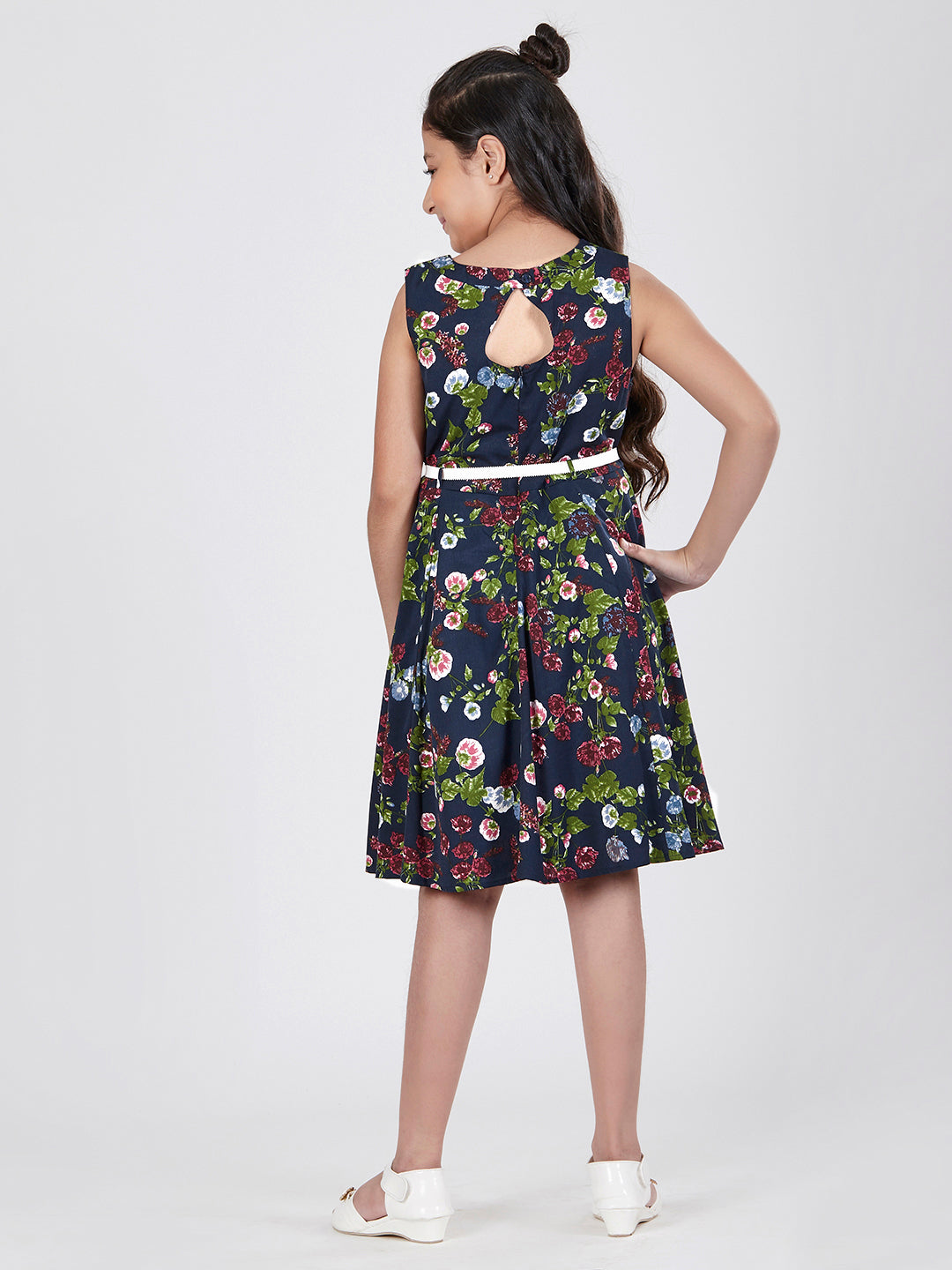 Girls Floral Print Dress