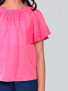 Girls Pink Cotton Top