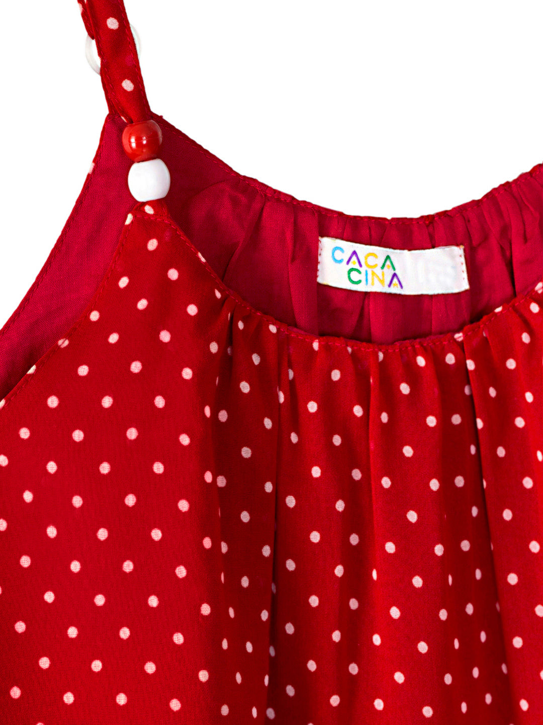 Girls Red Polka Dot Top