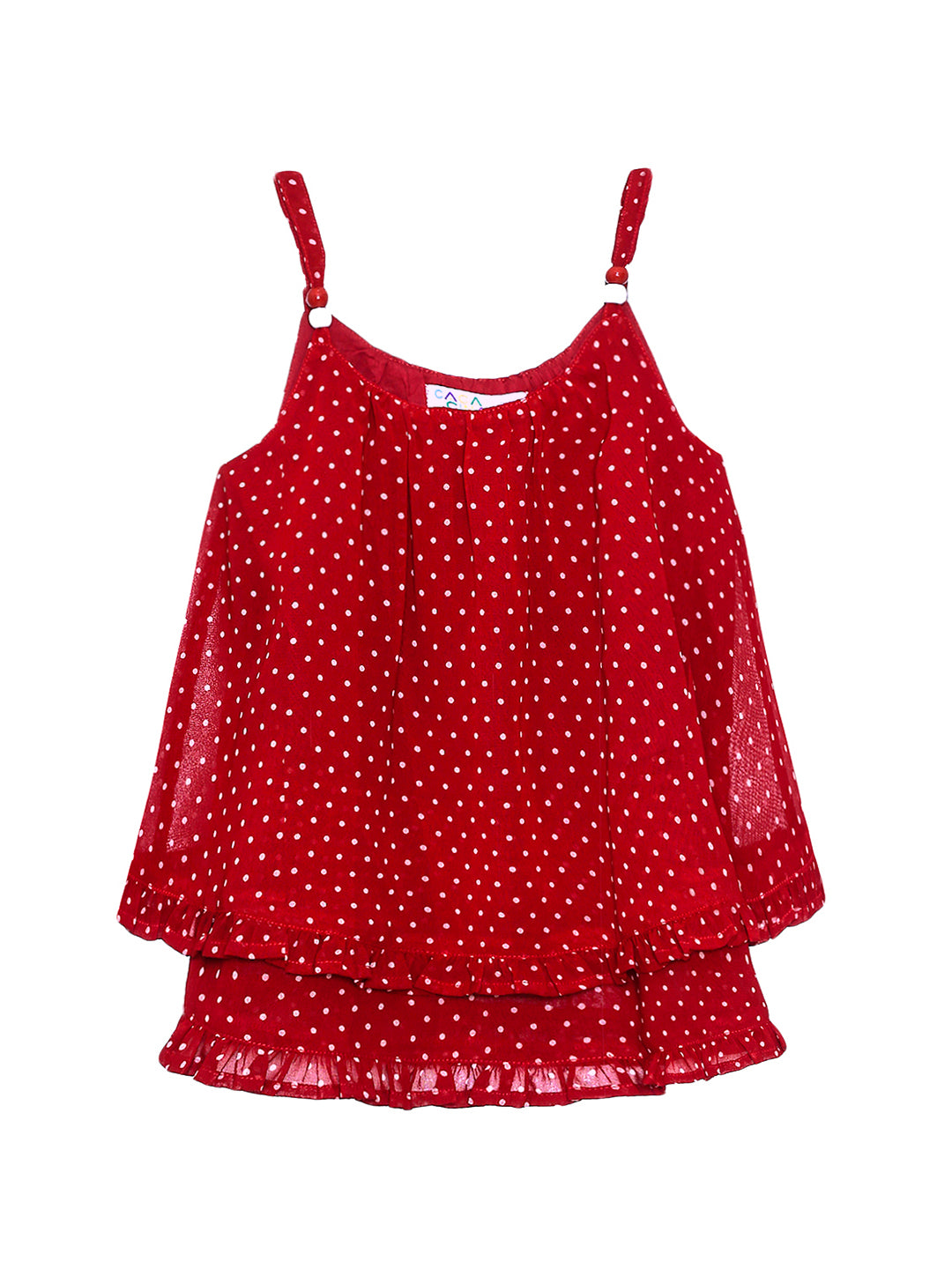 Girls Red Polka Dot Top