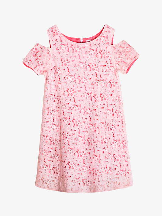 Girls Floral Lace Dress