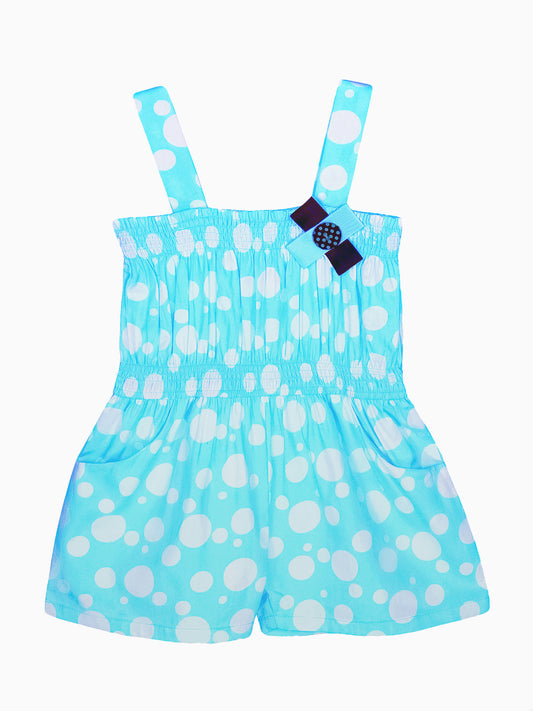 Toddler Girls Polka Dots Cotton Romper