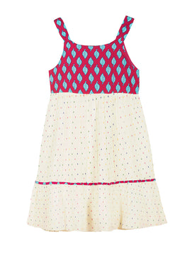 Girls Ethnic Colors Cotton Dress