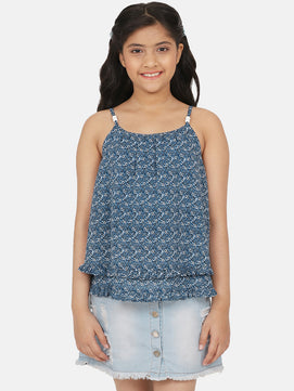 Girls Blue Georgette Top