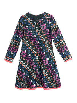 Girls Long Sleeve Knitted Cotton Dress