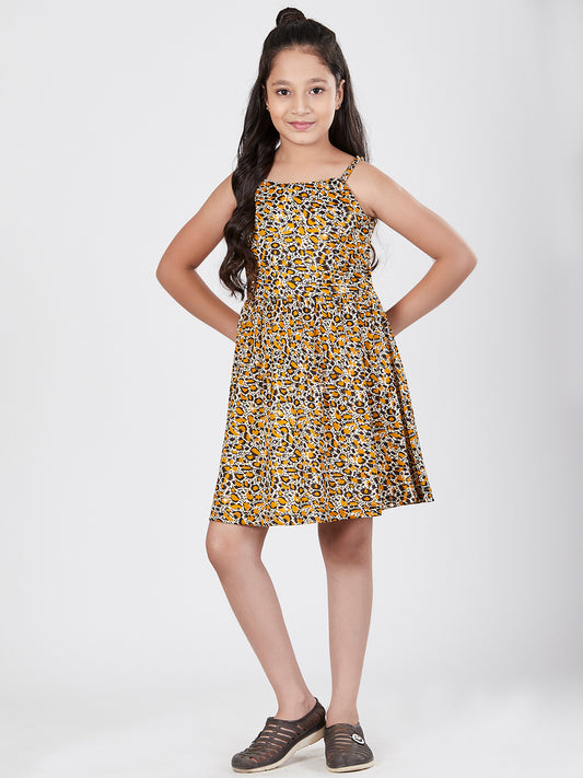 Girls Tiger Print Dress