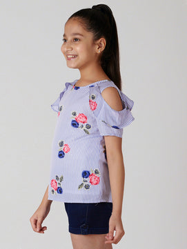 Girls Cold Shoulder Top