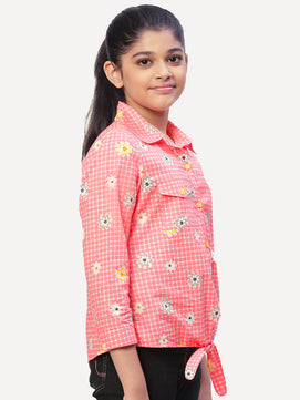 Girls Shirt Style Cotton Top