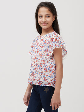 Girls Printed Georgette Top