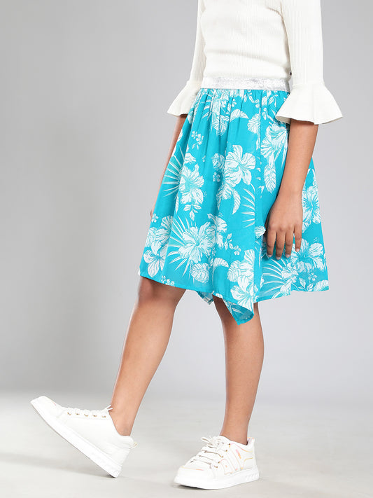 Girls Turquoise Green Skirt