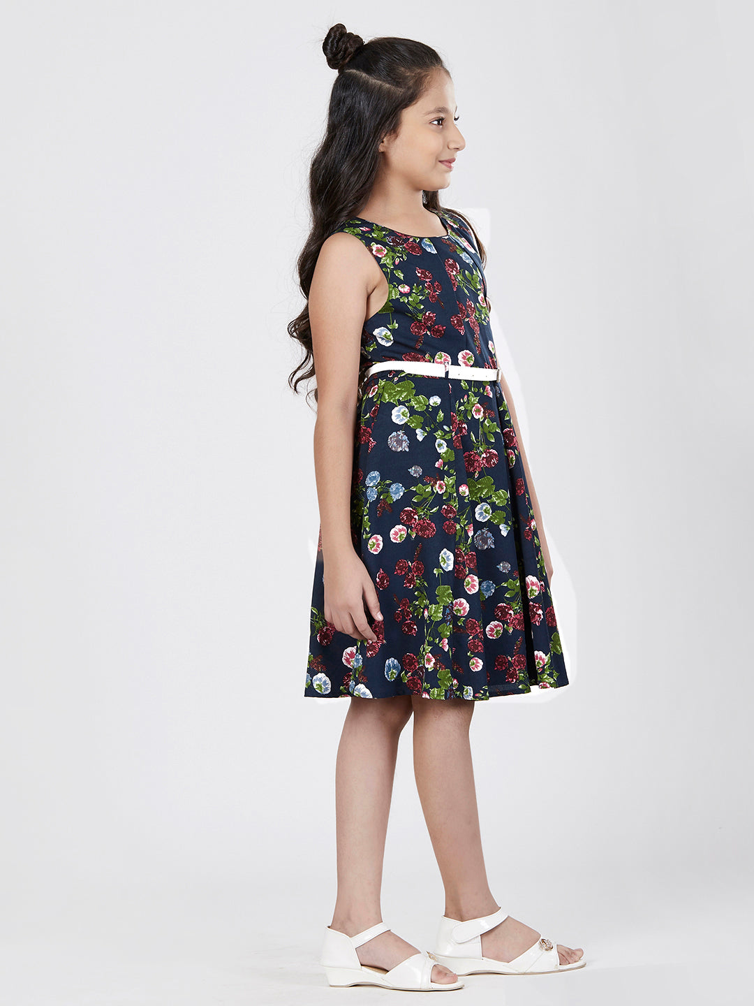 Girls Floral Print Dress